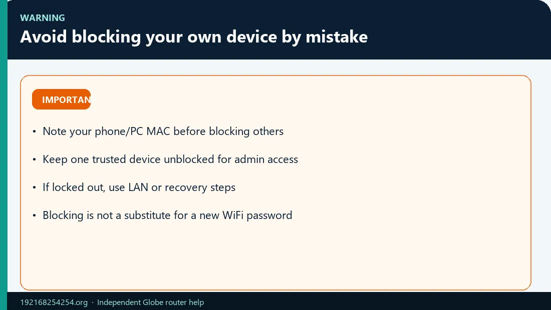 Avoid Blocking Your Own Device Infographic Avoid Blocking Your Own Device Infographic