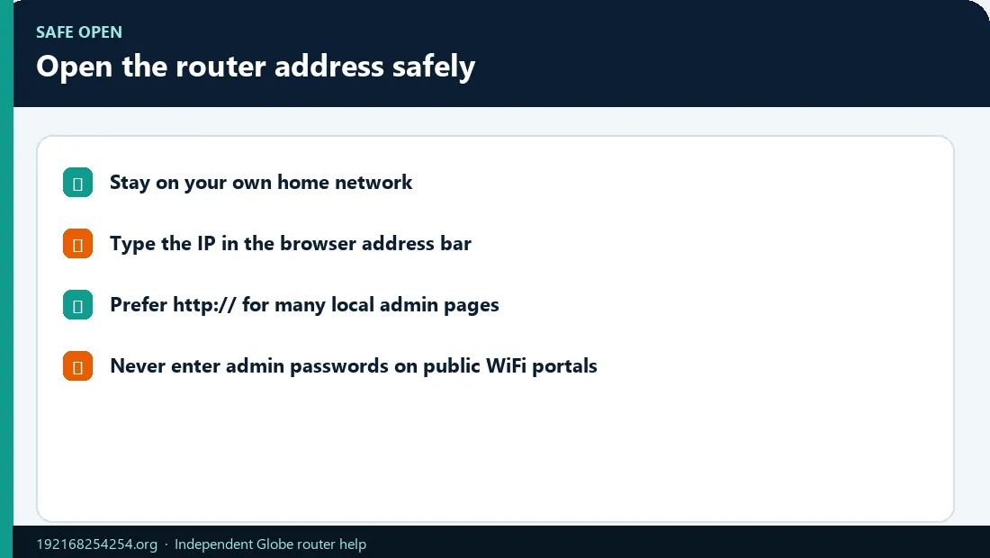 Open Router IP Address Safely Infographic
